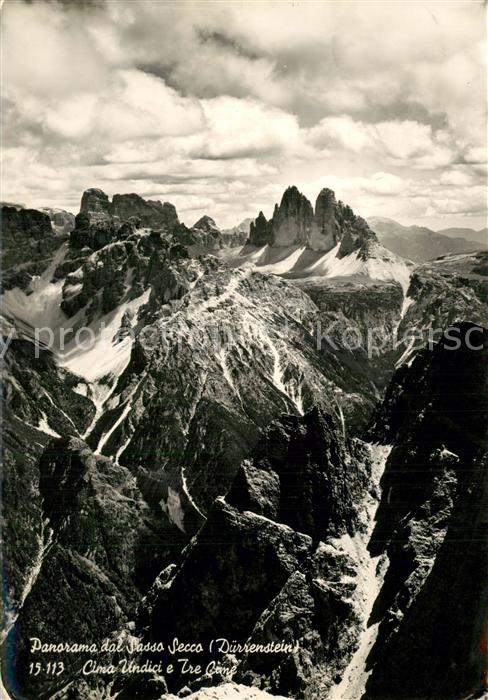 Drei Zinnen Cima Undici Panorama dal Sasso Secco