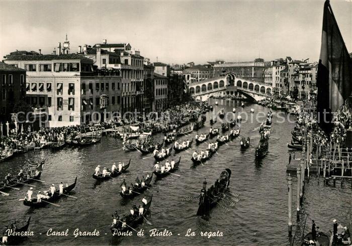 Venezia Venedig Canal Grande Ponte di Rialto Regata