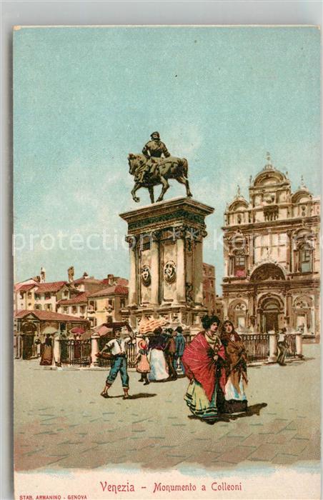 Venedig Venezia Monumento a Colleoni Litho Werbung Loeflunds Pr?parate