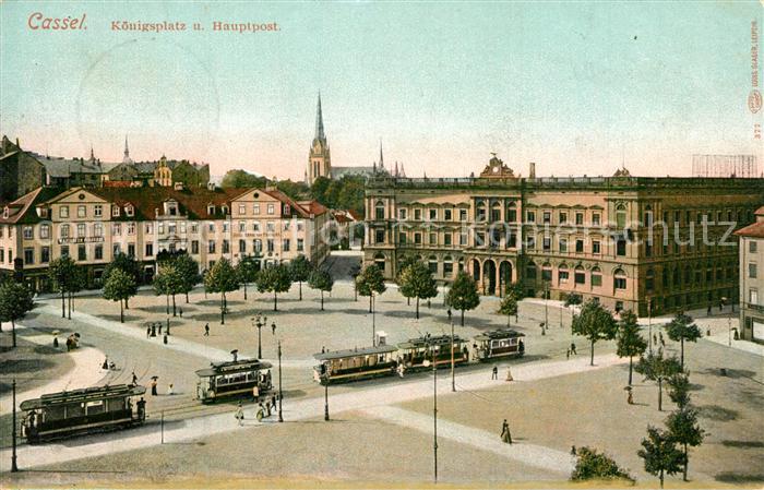 Cassel Kassel Koenigsplatz und Hauptpost