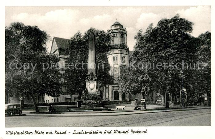 KAssEL  CITY Wilhelmshoeher Platz Landesmuseum und Wimmel Denkmal