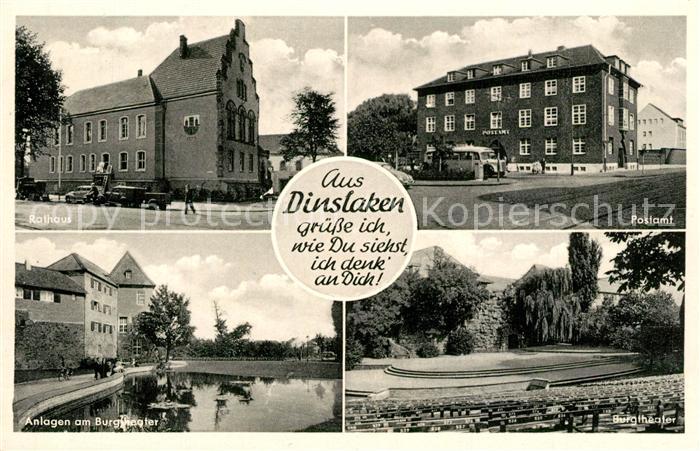 Dinslaken Rathaus Postamt Anlagen am Burgtheater