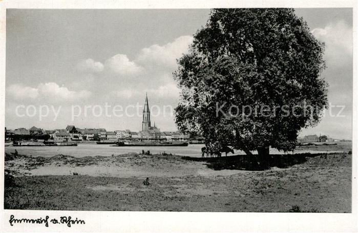Emmerich Rhein Panorama mit Kirche