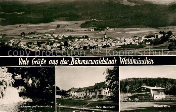 Waldmuenchen Cham Bayern Panorama Teufelsbruecke Heim Herzogau Gibacht