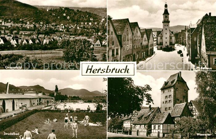 Hersbruck Bayern Gesamt Rathaus Strudelbad Wassertor