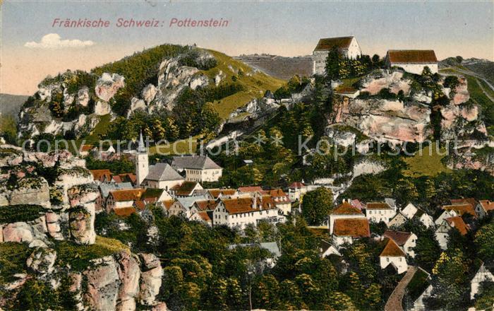 Pottenstein Oberfranken Panorama Fraenkische Schweiz