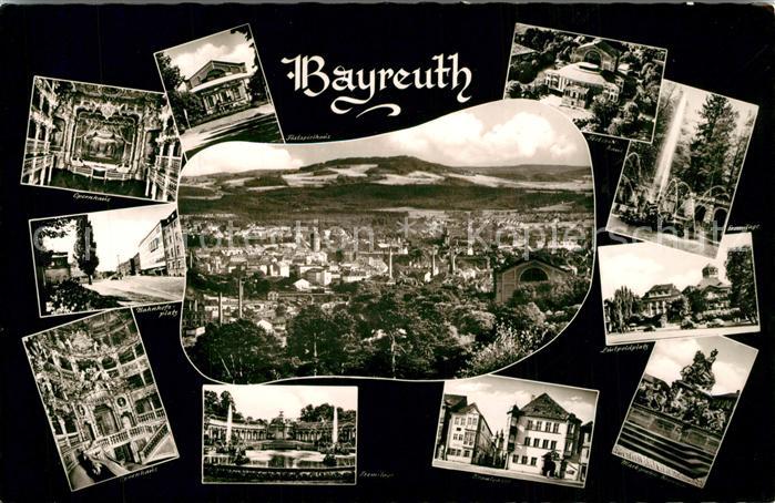 BAYREUTH Bayern Opernhaus Festspielhaus Bahnhofsplatz Eremitage Brautgasse Luitp