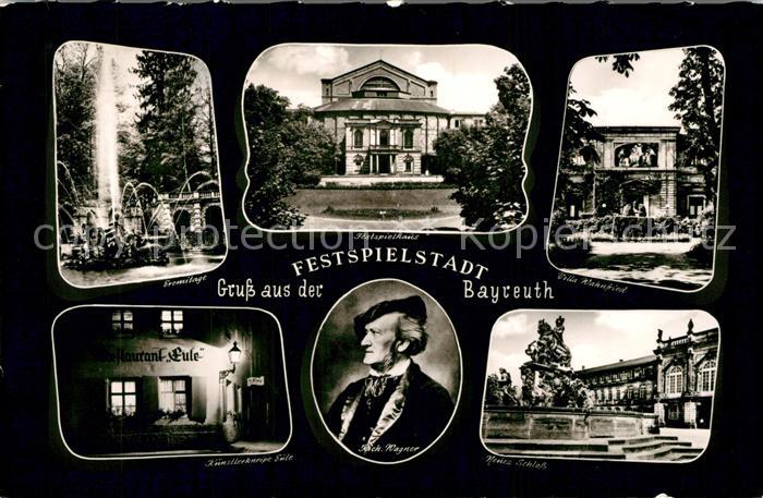 BAYREUTH Bayern Eremitage Festspielhaus Villa Wahnfried Kuenstlerkneipe Eule Wag
