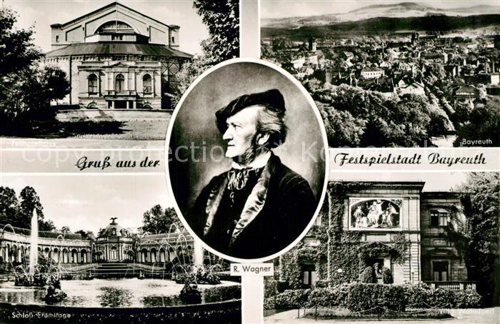 BAYREUTH Bayern Festspielhaus Panorama Schloss Eremitage Wagner Portrait Villa W