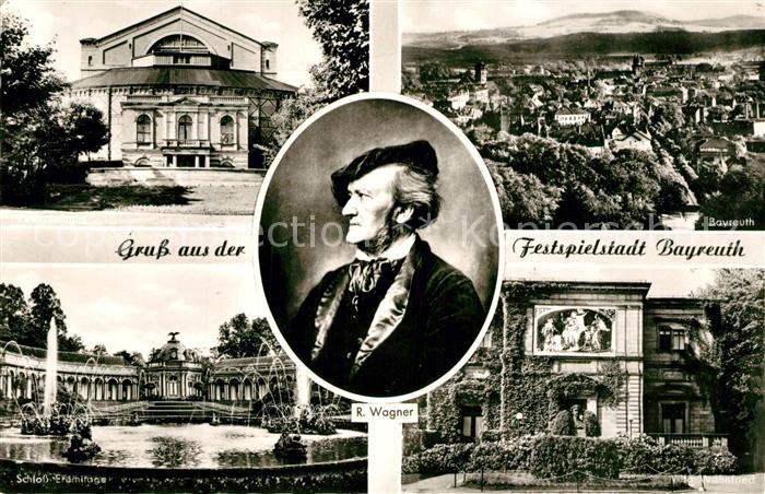 BAYREUTH Bayern Festspielhaus Panorama Schloss Eremitage Wagner Portrait Villa W