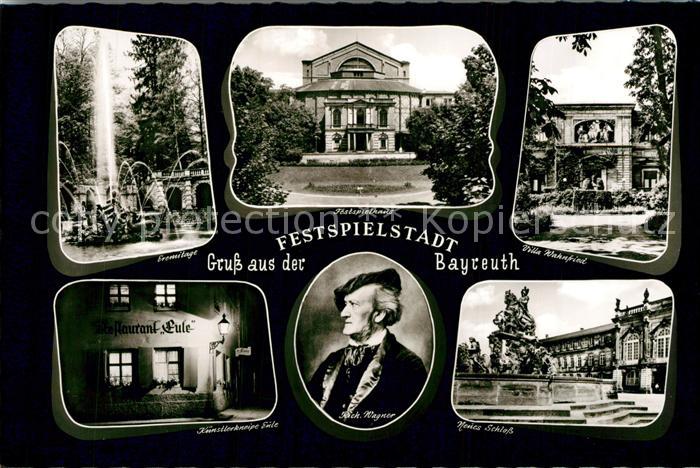 BAYREUTH Bayern Festspielhaus Schloss Eremitage Wagner Portrait Villa Wahnfried