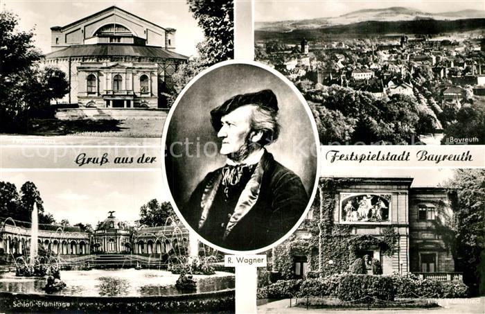BAYREUTH Bayern Festspielhaus Panorama Schloss Eremitage Wagner Portrait Villa W