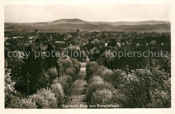 BAYREUTH Bayern Blick vom Festspielhaus