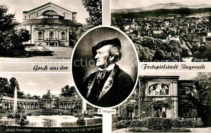 BAYREUTH Bayern Festspielhaus Panorama Schloss Eremitage Wagner Portrait Villa W