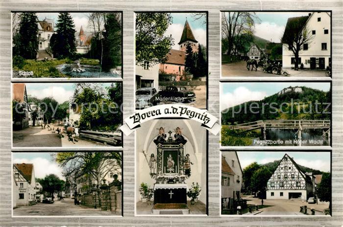 Vorra Pegnitz Schloss Marienkirche Hohe Wacht Altar Fachwerkhaus