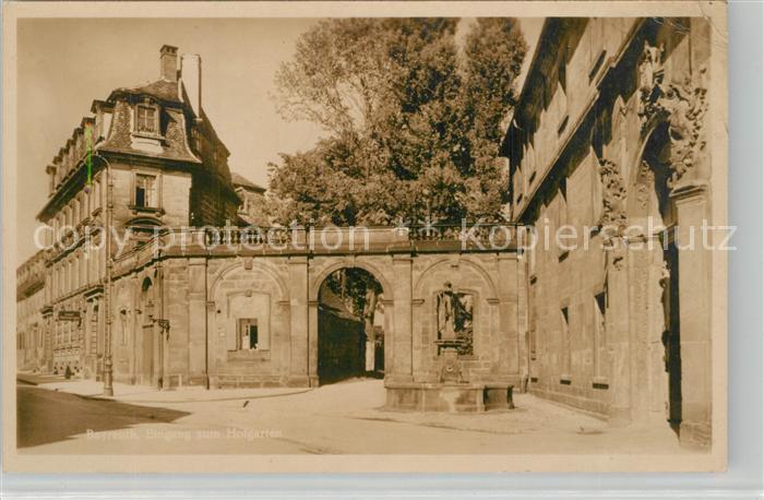 BAYREUTH Bayern Eingang zum Hofgarten