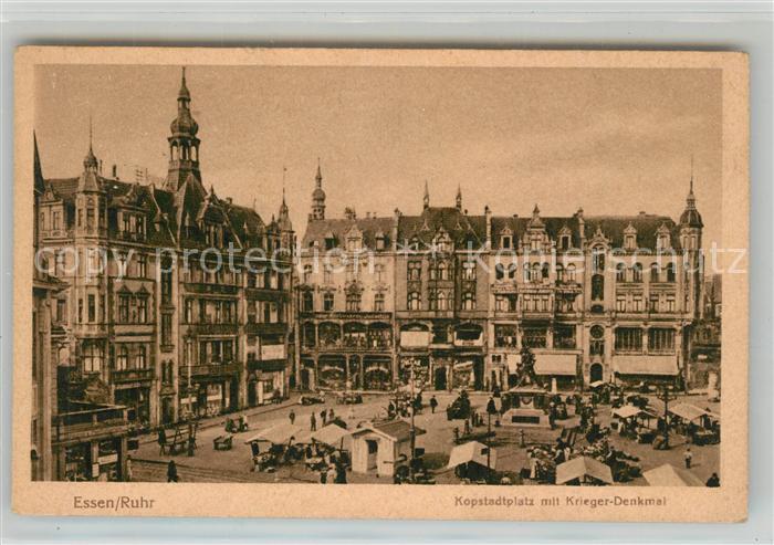 Essen Ruhr Kopstadtplatz mit Krieger Denkmal