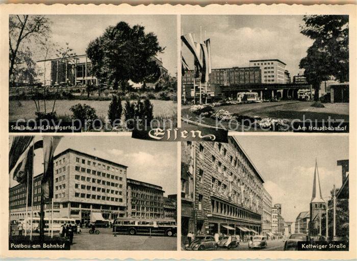 Essen Ruhr Saalbau Stadtgarten Hauptbahnhof Postbau Kettwiger Strasse