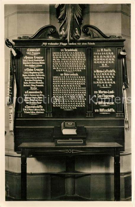 Wilhelmshaven  CITY Gedenktafel in der Marine Gedaechtnis Kirche