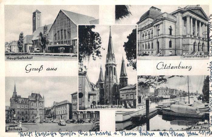 Oldenburg Niedersachsen Hauptbahnhof Staatstheater Rathaus Lamberti Kirche Am St