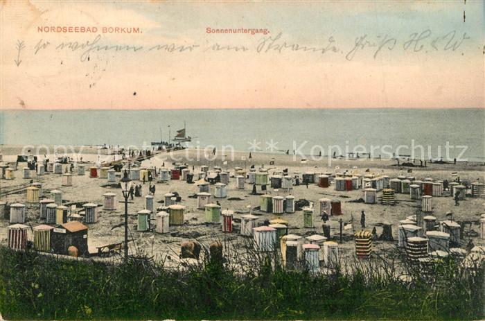 BORKUM Nordseebad Niedersachsen Strand