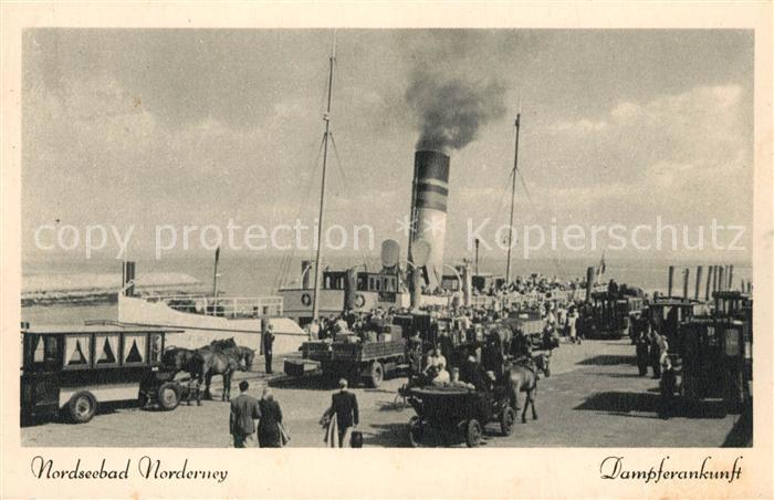 Norderney Nordseebad Dampferankunft