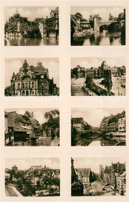 NueRNBERG CITY Pegnitzpartie Stadttheater Alte Fischerhaeuser Hallertor Burg H