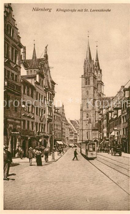 NueRNBERG CITY Koenigstrasse mit St Lorenzkirche
