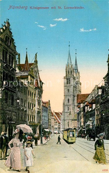 NueRNBERG CITY Koenigstrasse mit St Lorenzkirche