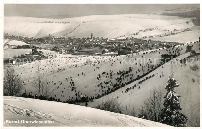 Oberwiesenthal Erzgebirge Winterpanorama