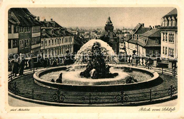 Gotha Thueringen Blick vom Schloss