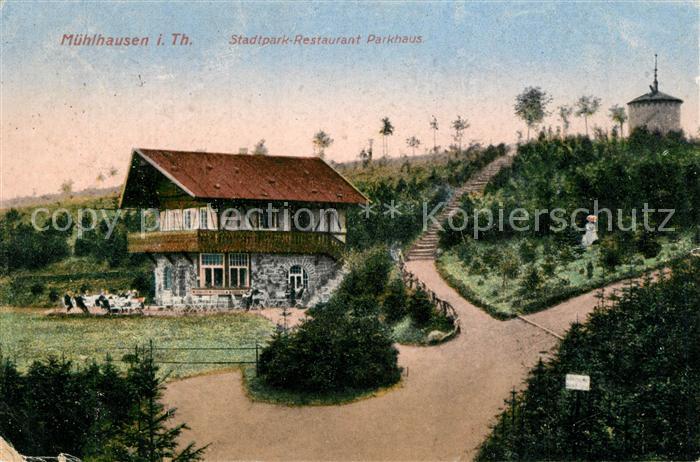 Muehlhausen Thueringen Stadtpark Restaurant Parkhaus