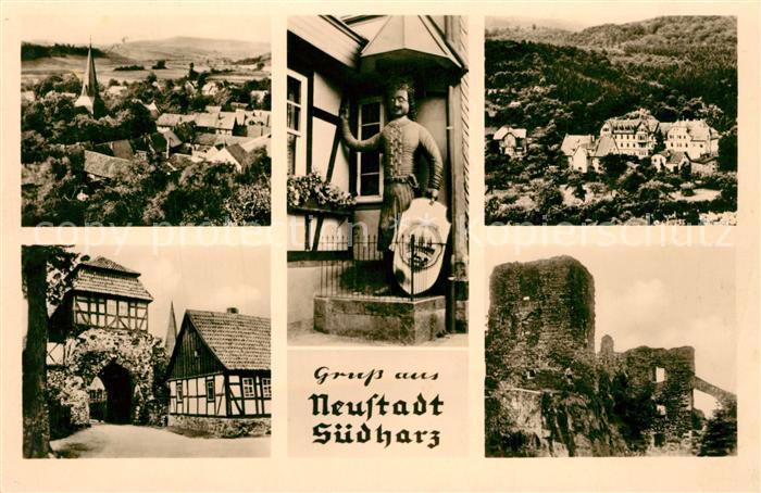 Neustadt Harz Panorama Roland Schloss Stadttor Ruine