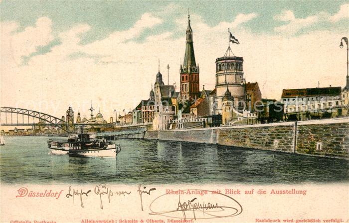 DuessELDORF  CITY Rhein Anlage mit Blick auf die Ausstellung