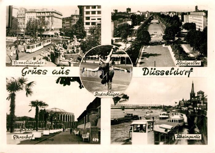 DuessELDORF  CITY Corneliusplatz Koenigsallee Ehrenhof Rheinpartie Radschlaeger