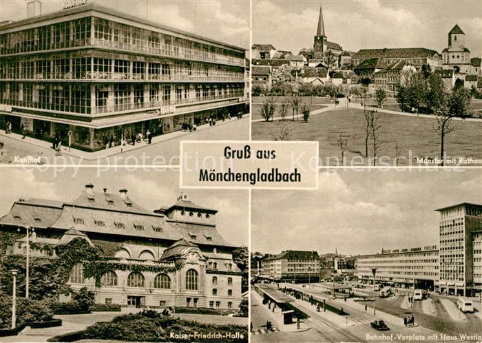 MoeNCHENGLADBACH NRW Kaufhof Muenster Rathaus Kaiser Friedrich Halle Bahnhofsvo