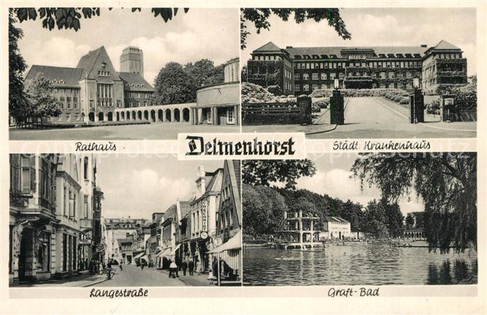 Delmenhorst Niedersachsen Rathaus Langestrasse Gruft Bad Staedtisches Krankenhau