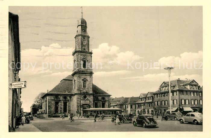ERLANGEN Bayern Hugenottenplatz Kirche