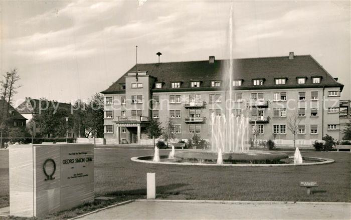 ERLANGEN Bayern Staedtisches Altersheim Ohmplatz Ohm Gedenkstein Ohm Brunnen