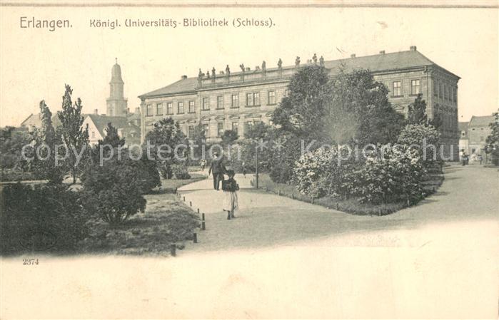 ERLANGEN Bayern Koenigliche Uiversitaetsbibliothek  Schloss