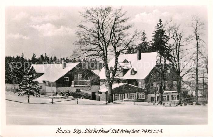 Nassau Erzgebirge Altes Forsthaus FDGB Vertragsheim Winter