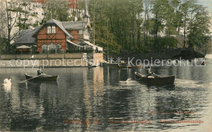Freiberg Sachsen Stadtpark Schwanenschloesschen