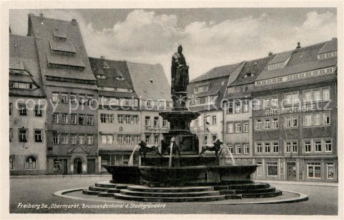 Freiberg Sachsen Brunnendenkmal Stadtgruender