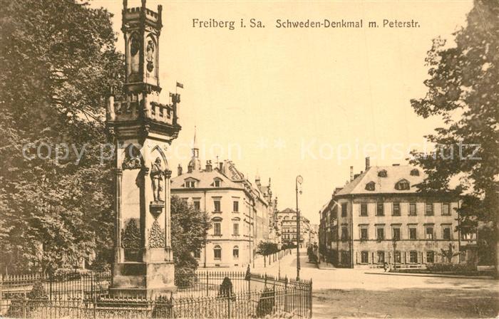 Freiberg Sachsen Schwedendenkmal Peterstrasse