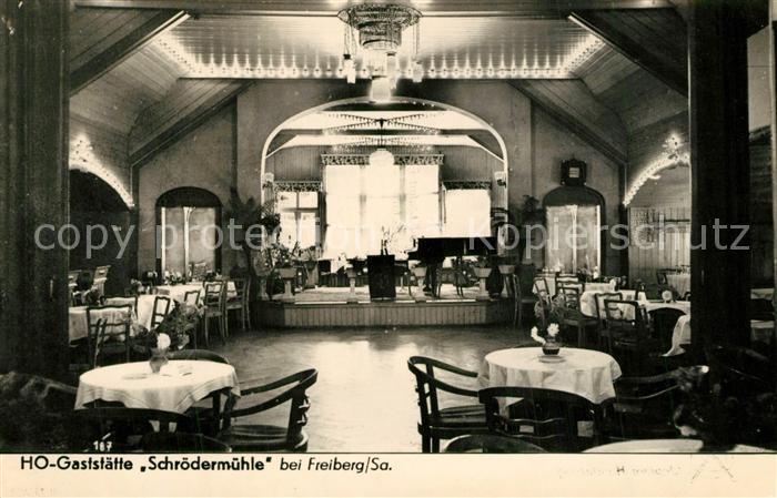 Freiberg Sachsen HO Gaststaette Schroedermuehle