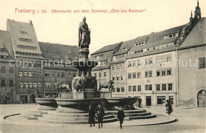 Freiberg Sachsen Obermarkt Denkmal Otto der Reiche