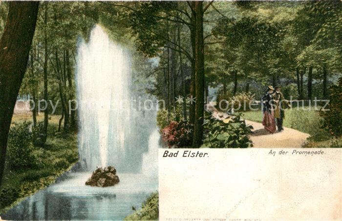 Elster Bad Fontaine Promenade