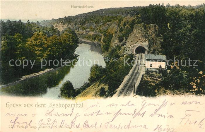 Zschopautal Harrasfelsen Bahntunnel