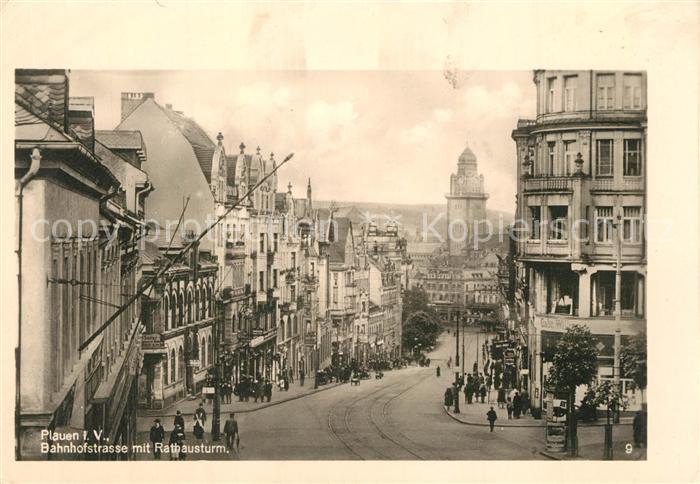 Plauen Vogtland Bahnhofstrasse Rathausturm