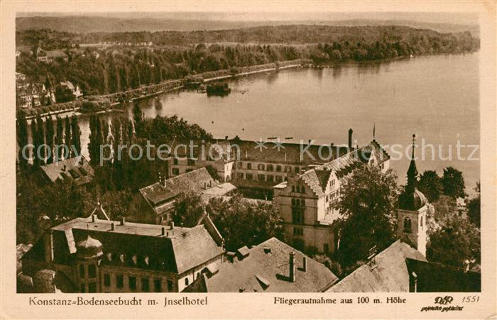 Konstanz Bodensee Fliegeraufnahme Bodenseebucht Inselhotel
